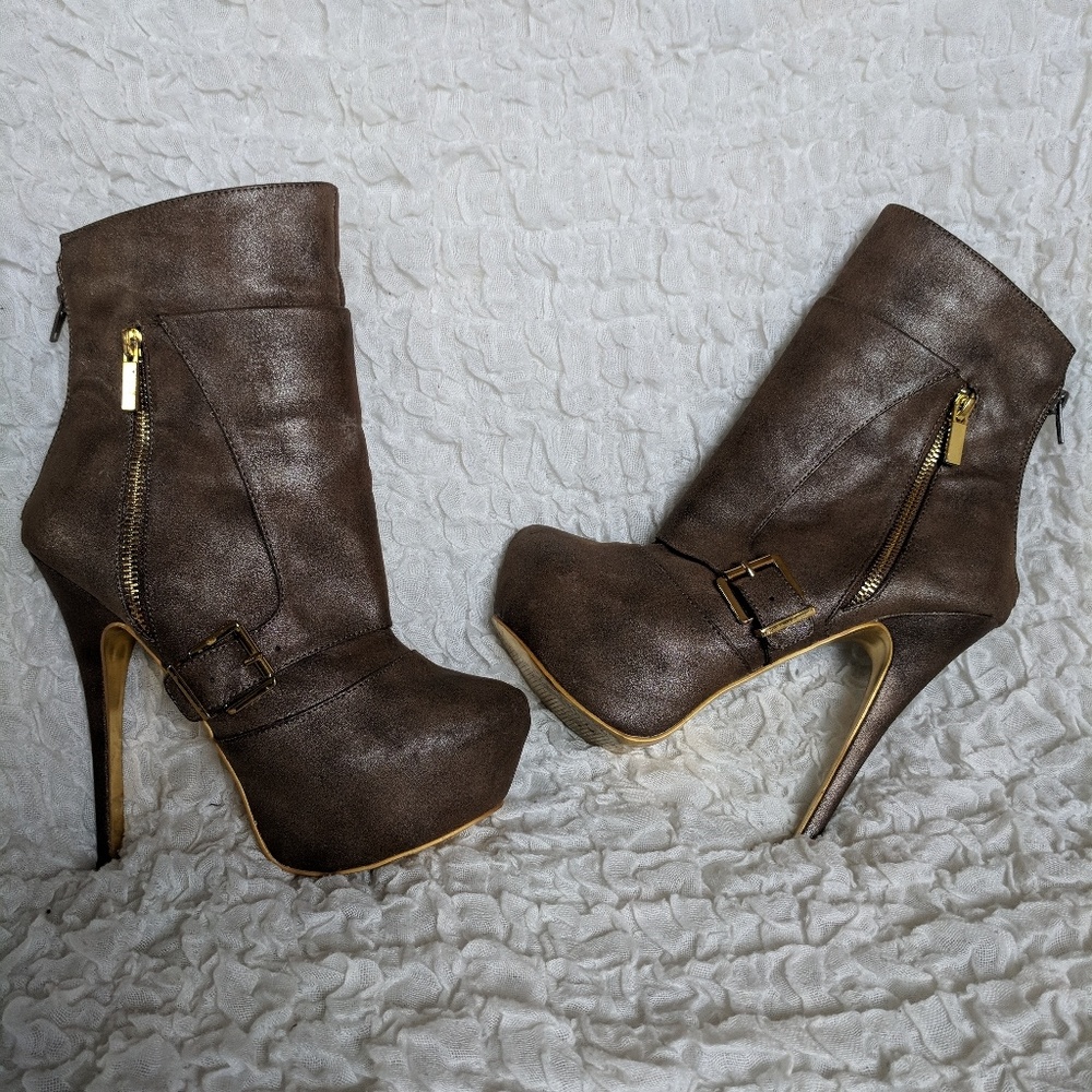 Sexy Platform Heeled Booties